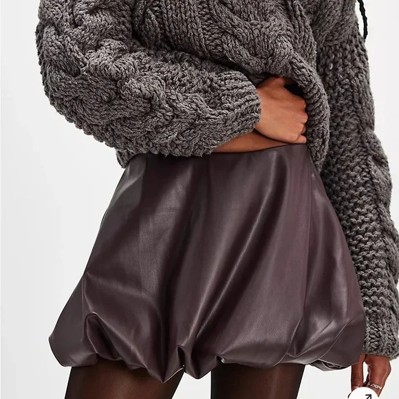 Free people BNWT sz Med Torn by Ronny Kobo Paloma Skirt Merlot 
DARK MERLOT - Picture 3 of 10